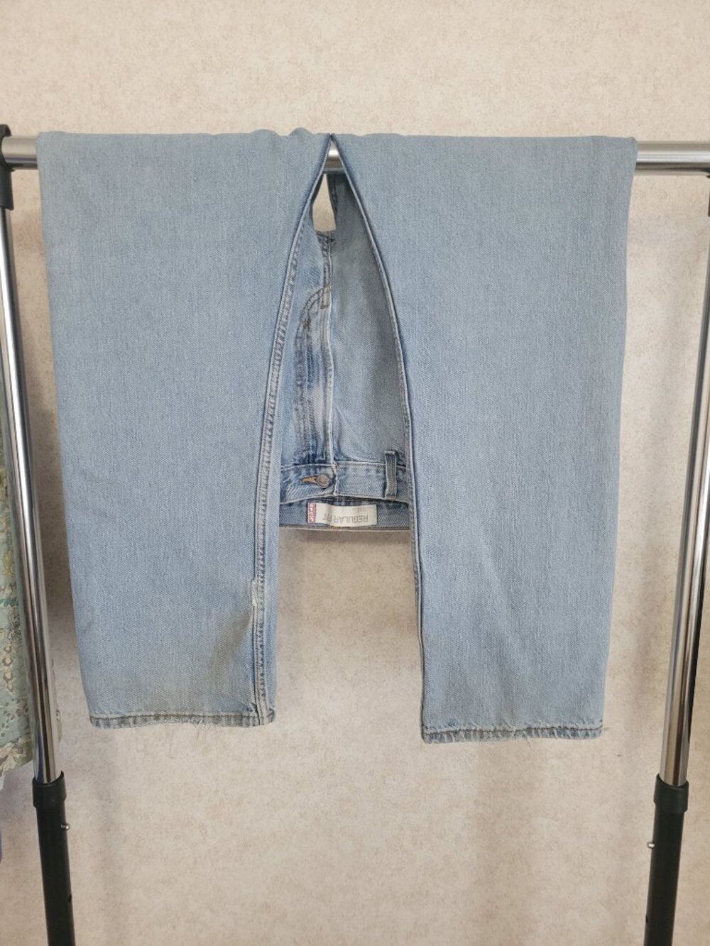 Levis 505 Jeans Regular Fit 36x32 Mens Worn - Picture 11 of 15